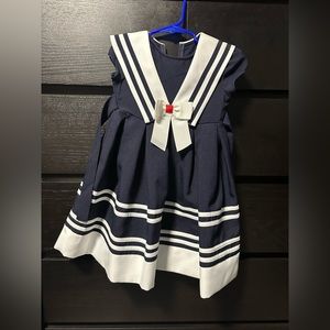 Girls dress blue and white